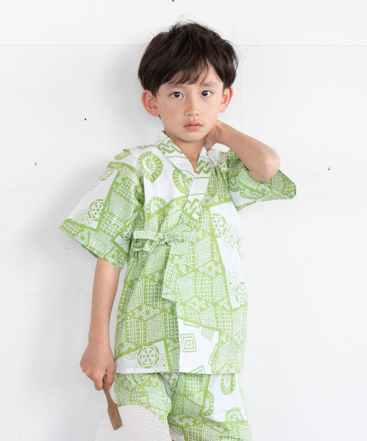 キッズ甚平 注染本染め国内和晒