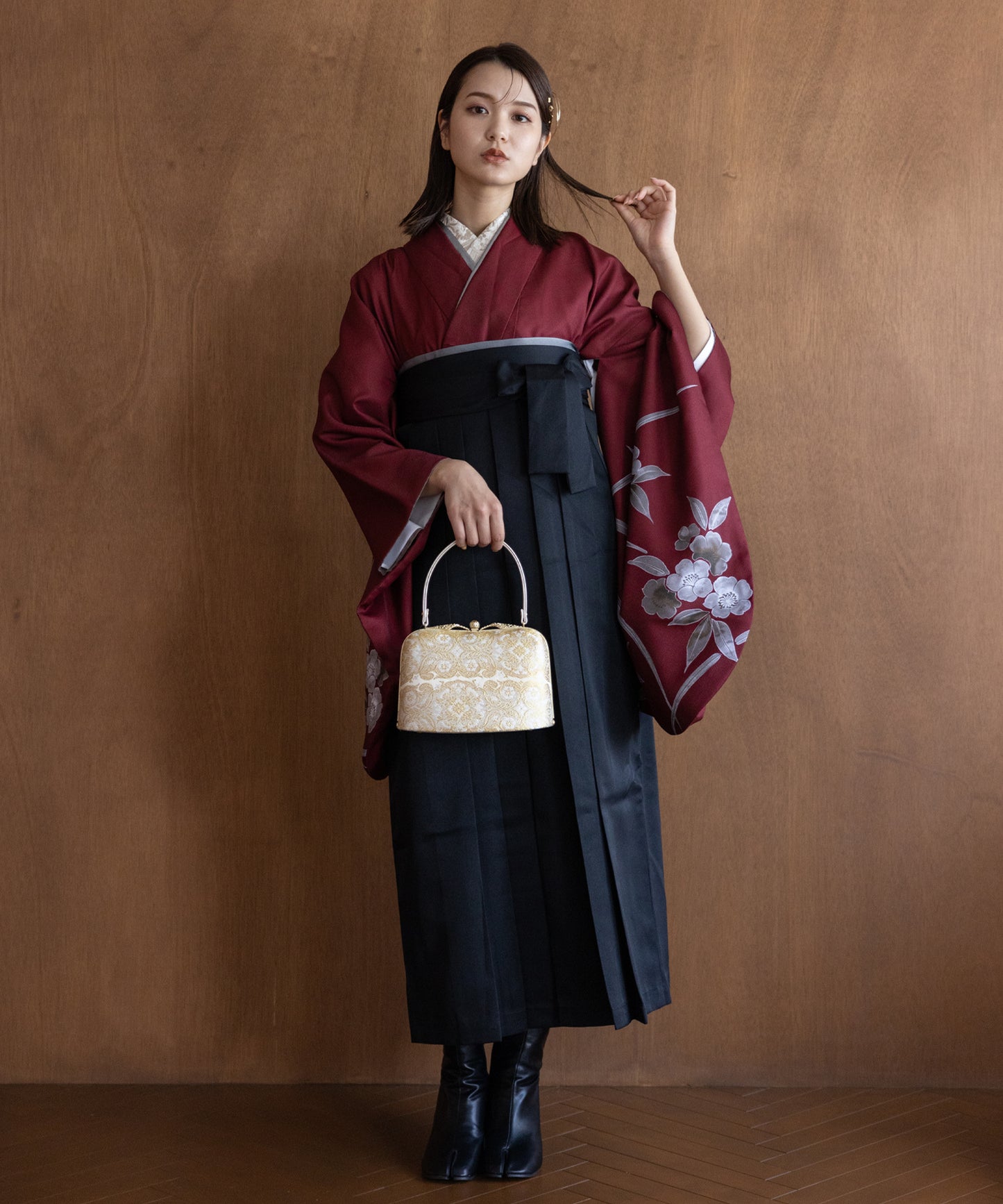 こだわり袴3点セット -grace original-レッド系その他