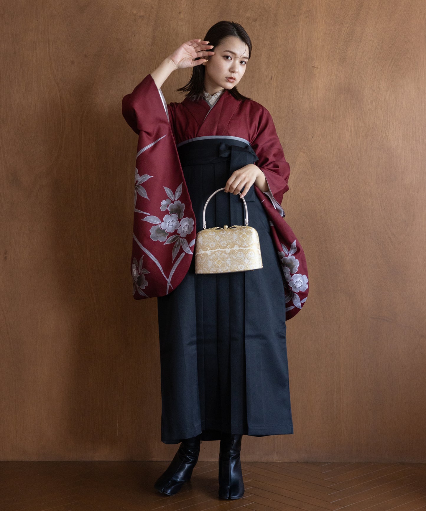 こだわり袴3点セット -grace original-レッド系その他
