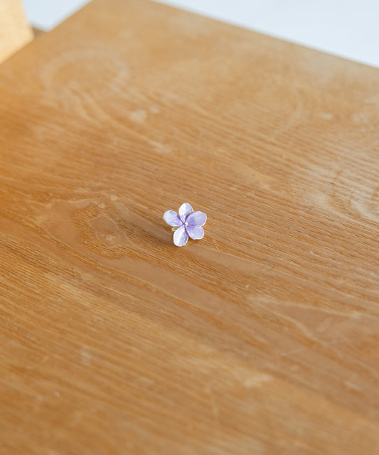 帯留め - スミレ一輪 -