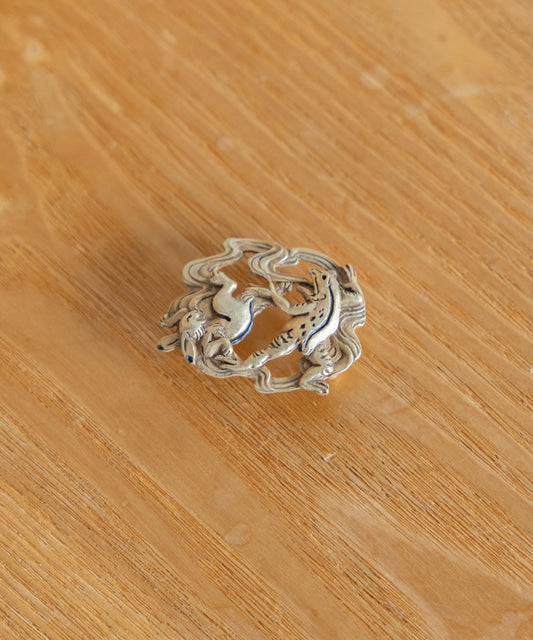 帯留め - 〈鳥獣戯画〉相撲 -