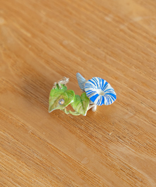 帯留め - 朝顔 -