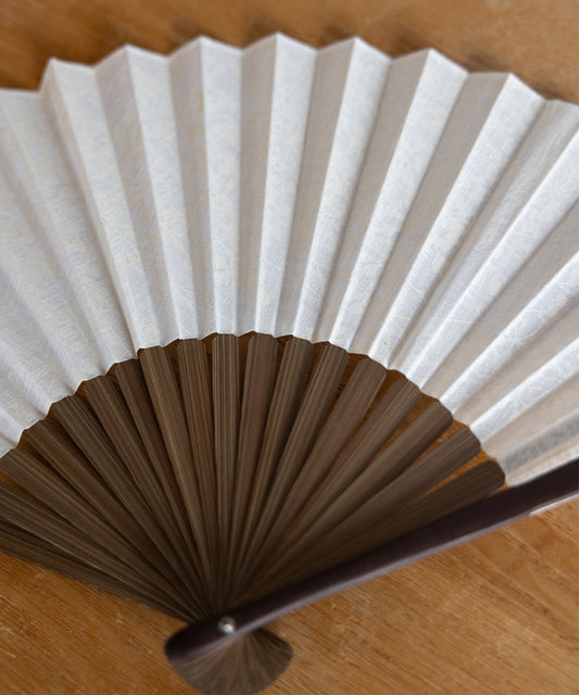 三勝ゆかた地の布扇子 - 萩 -