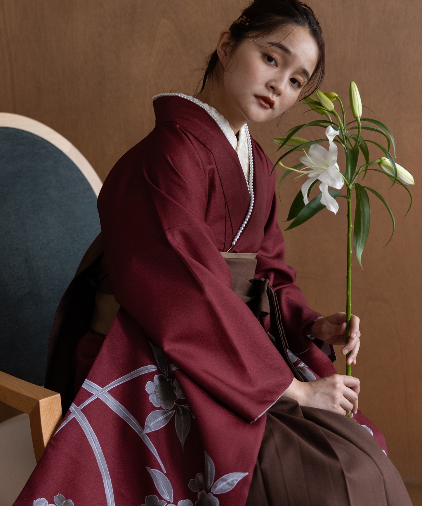 こだわり袴3点セット -grace original-レッド系その他2