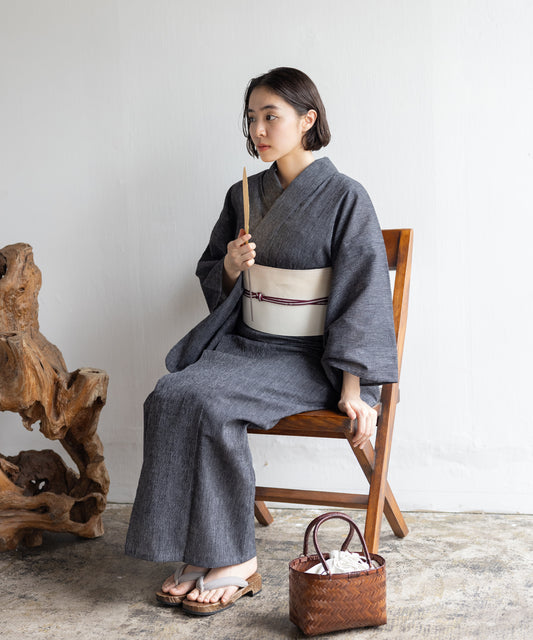 近江ちぢみ こだわり浴衣 by yukatakan grace ※居敷当て付き