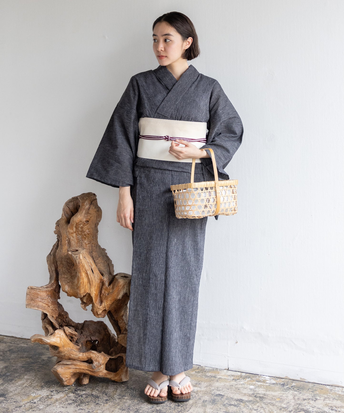近江ちぢみ こだわり浴衣 by yukatakan grace ※居敷当て付き