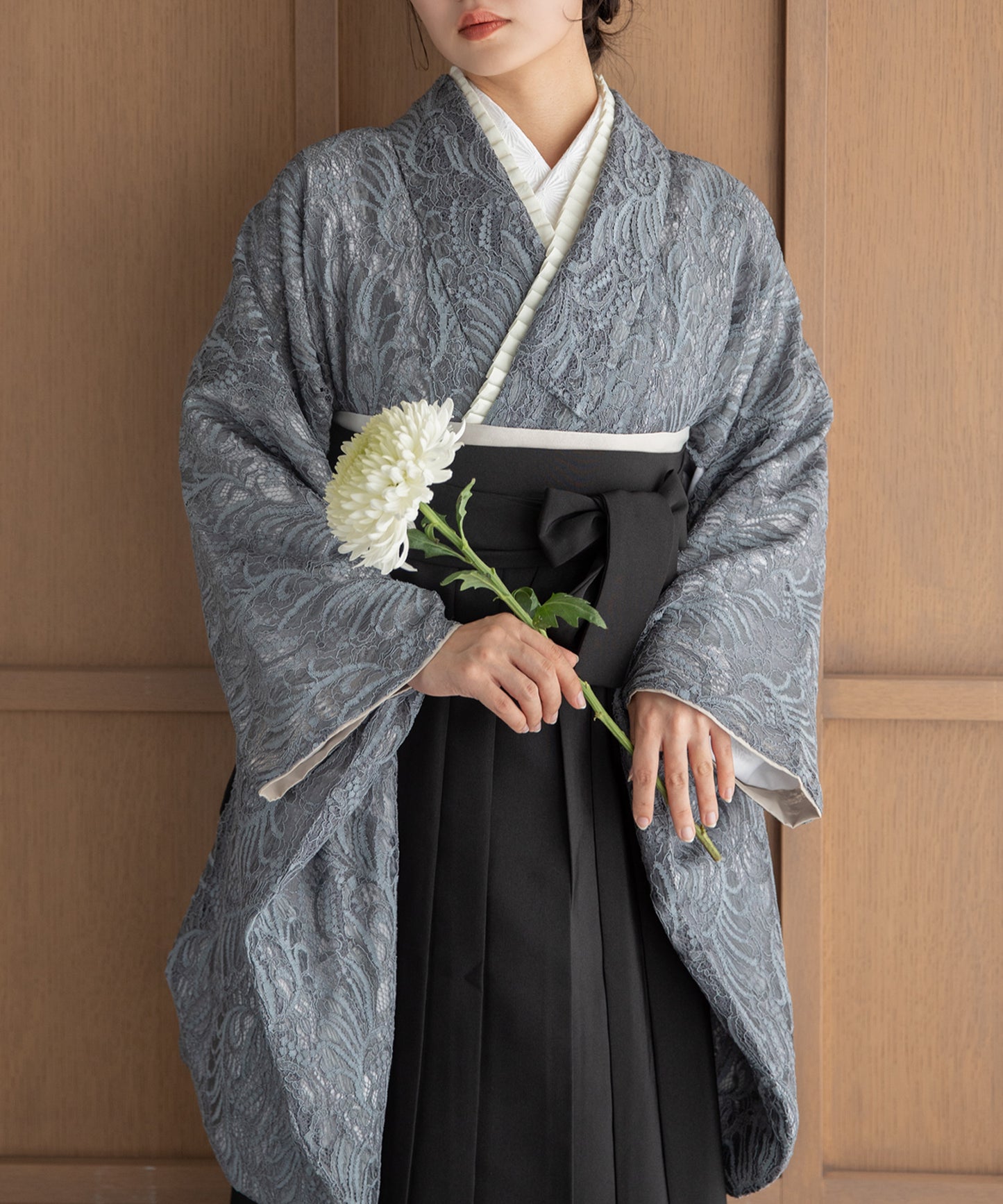 こだわり袴3点セット-レース- ブルー系1