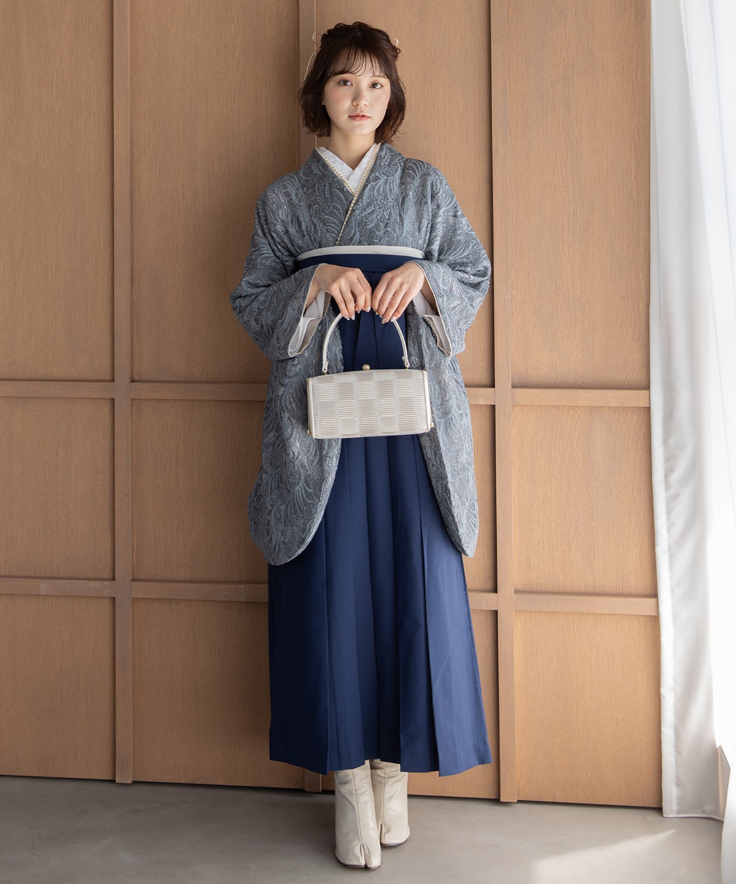 こだわり袴3点セット-レース-ブルー系2