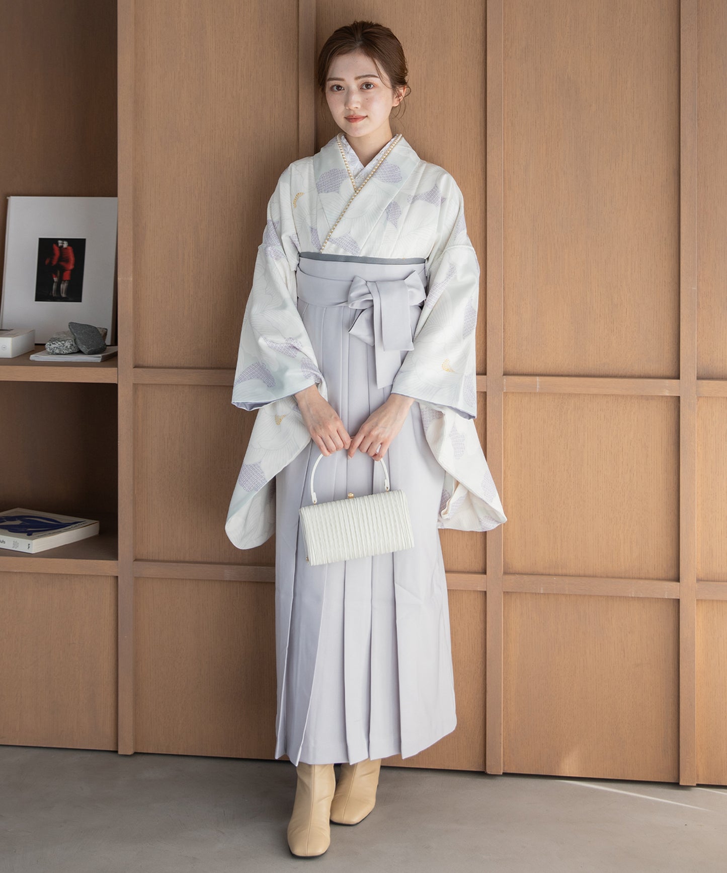 こだわり袴3点セット -grace original-ホワイト系