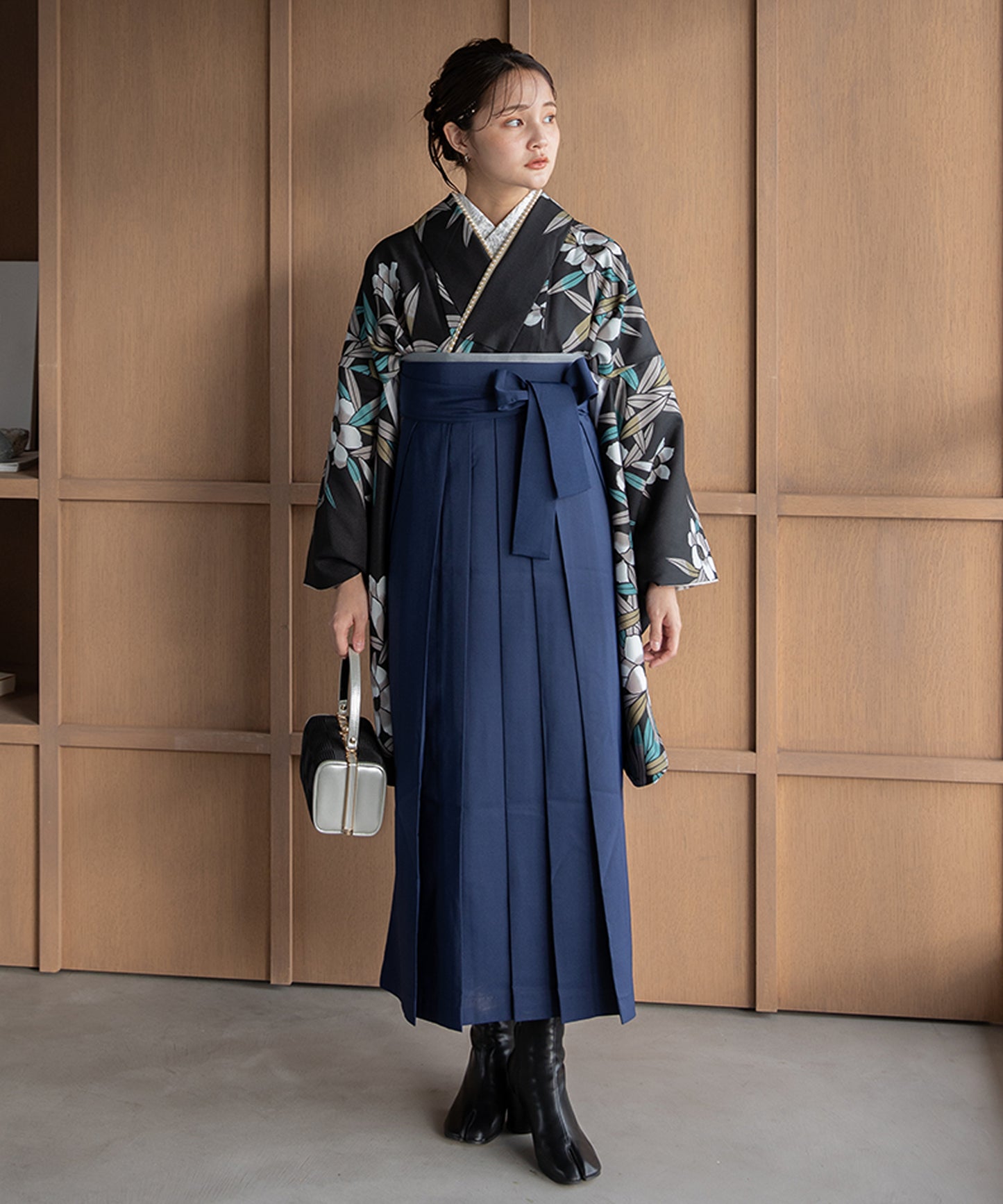 こだわり袴3点セット -grace original-ブラック系