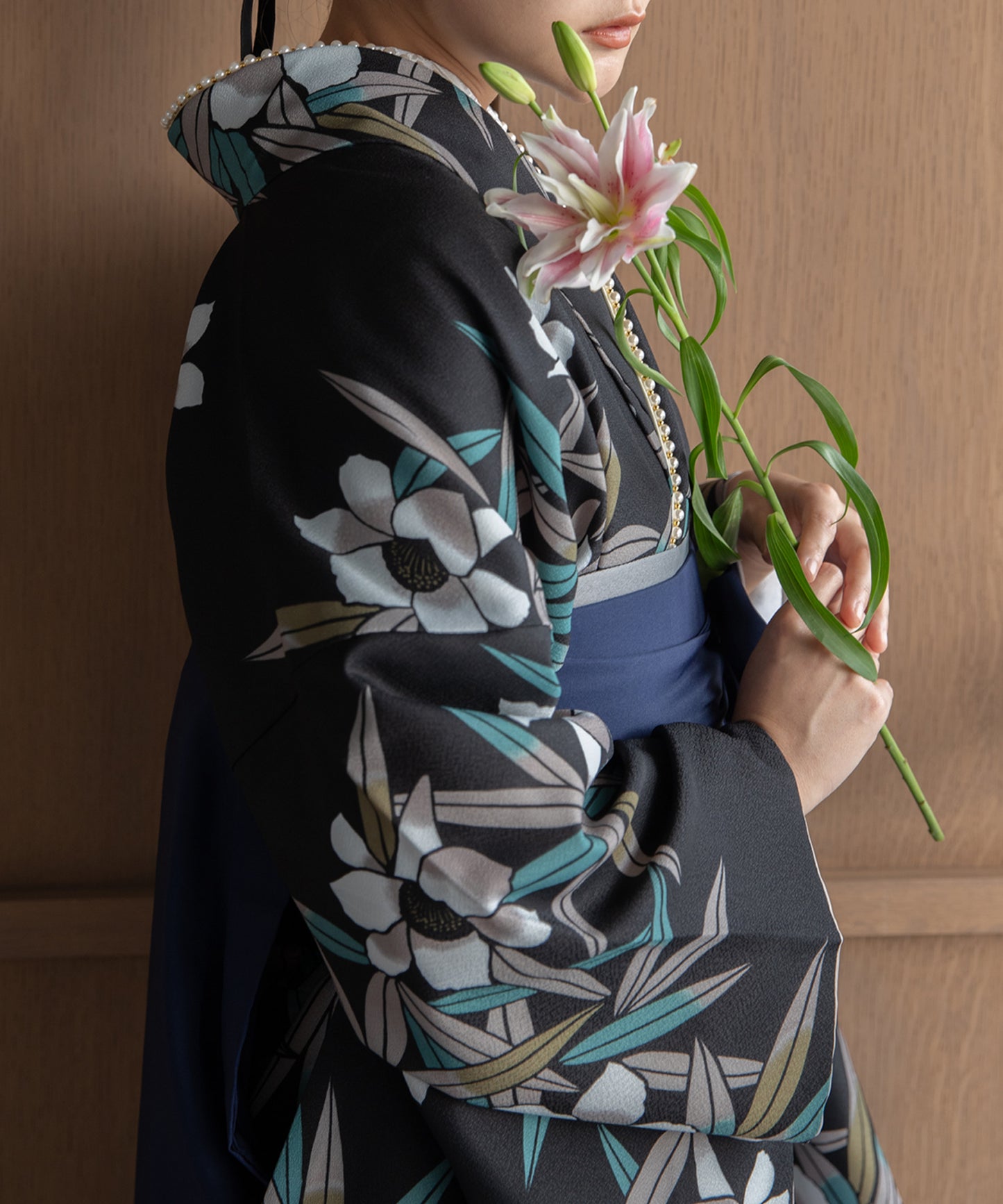 こだわり袴3点セット -grace original-ブラック系