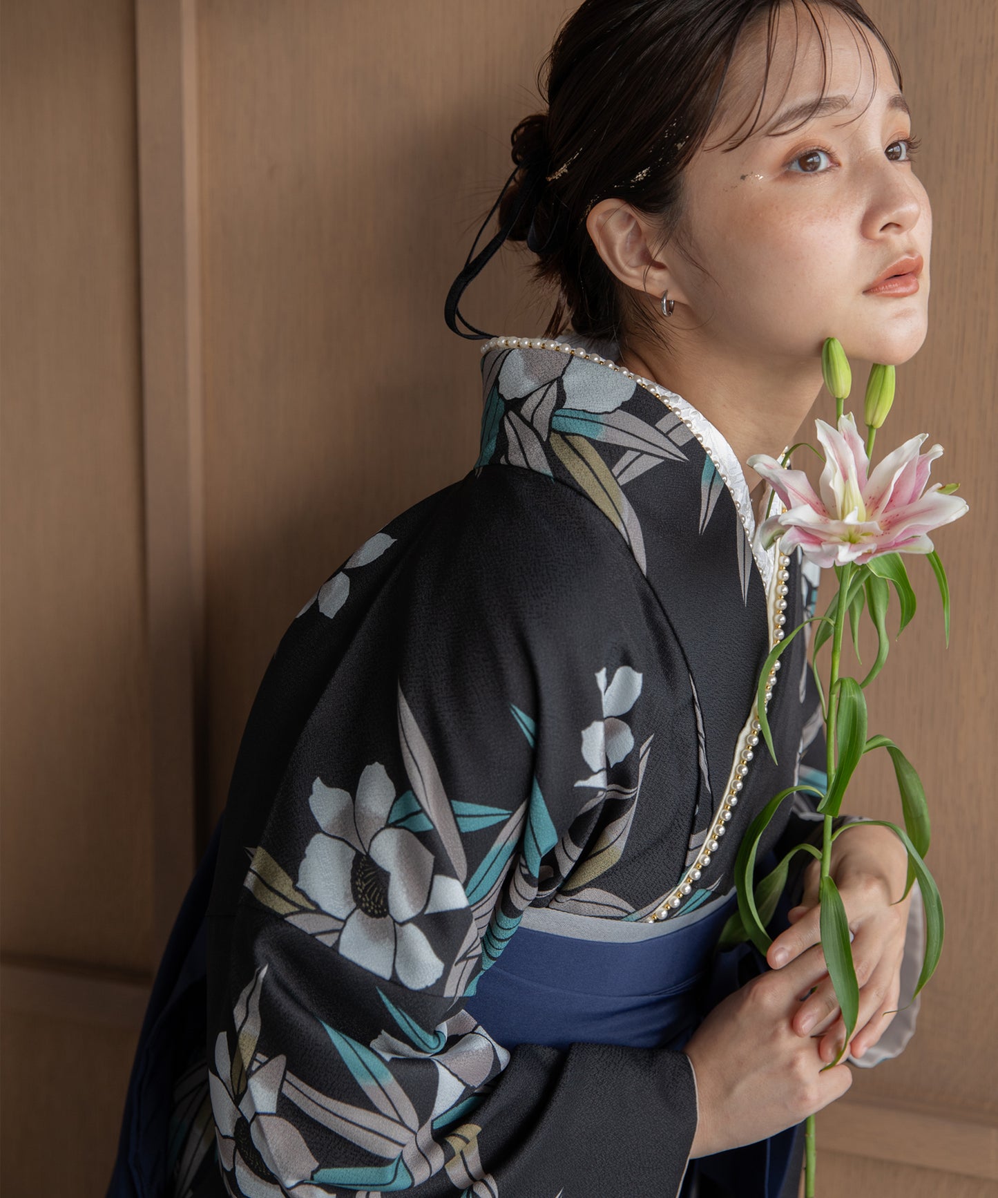 こだわり袴3点セット -grace original-ブラック系