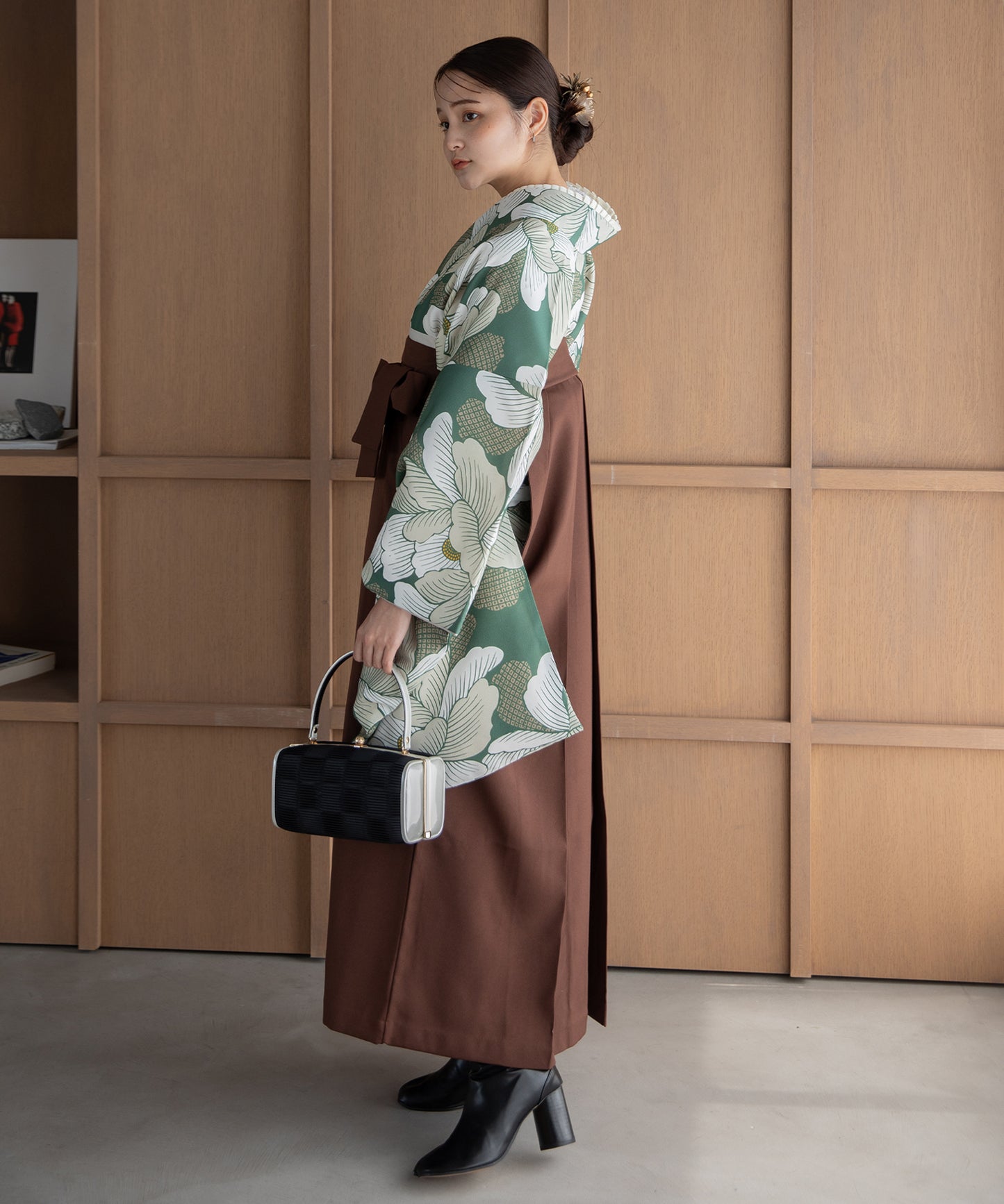 こだわり袴3点セット -grace original-グリーン系