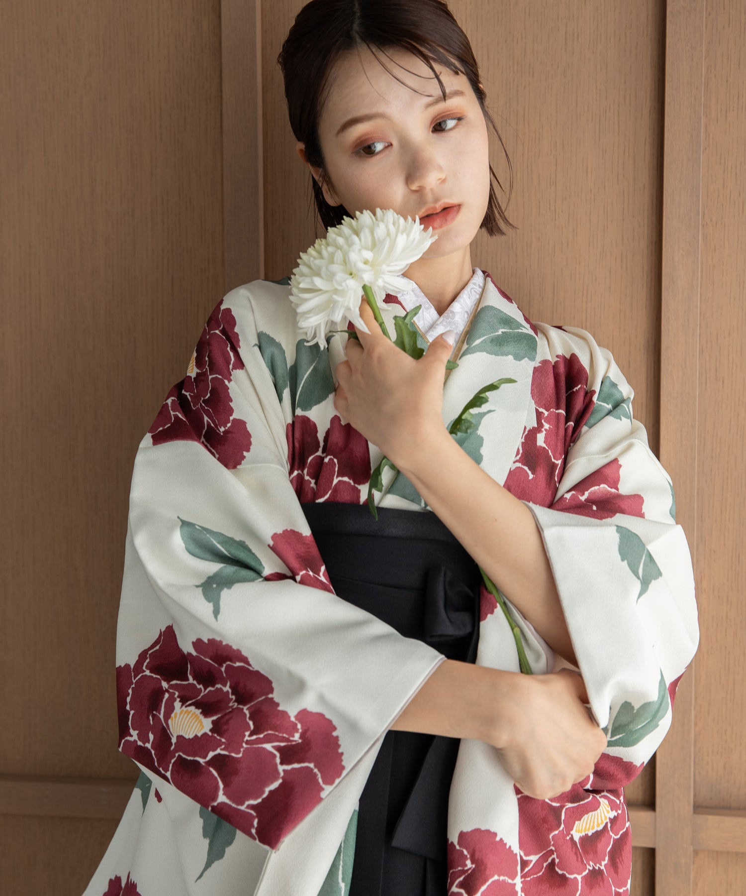 こだわり袴3点セット -grace original-レッド系 – ゆかた館グレース