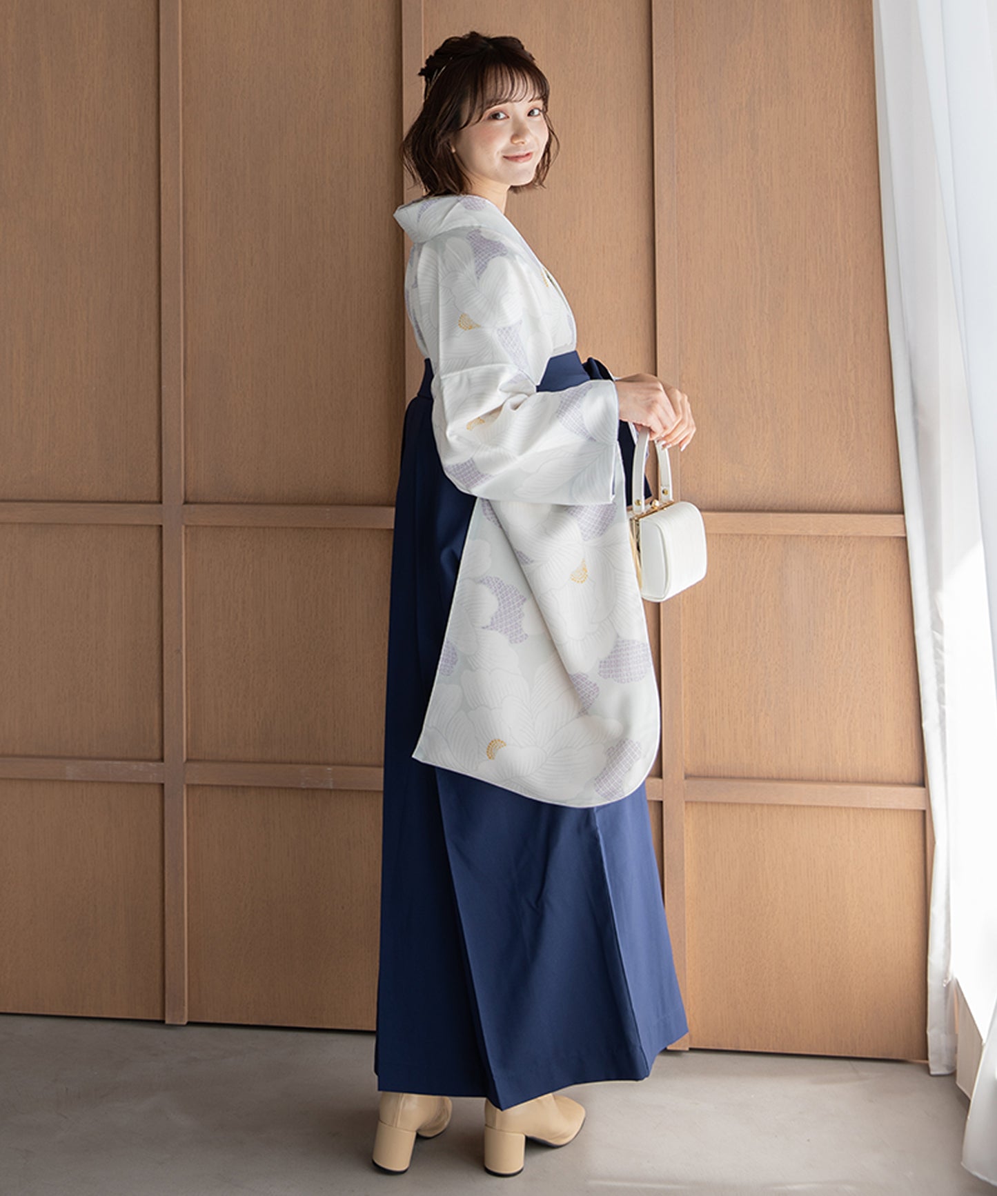 こだわり袴3点セット -grace original-ホワイト系