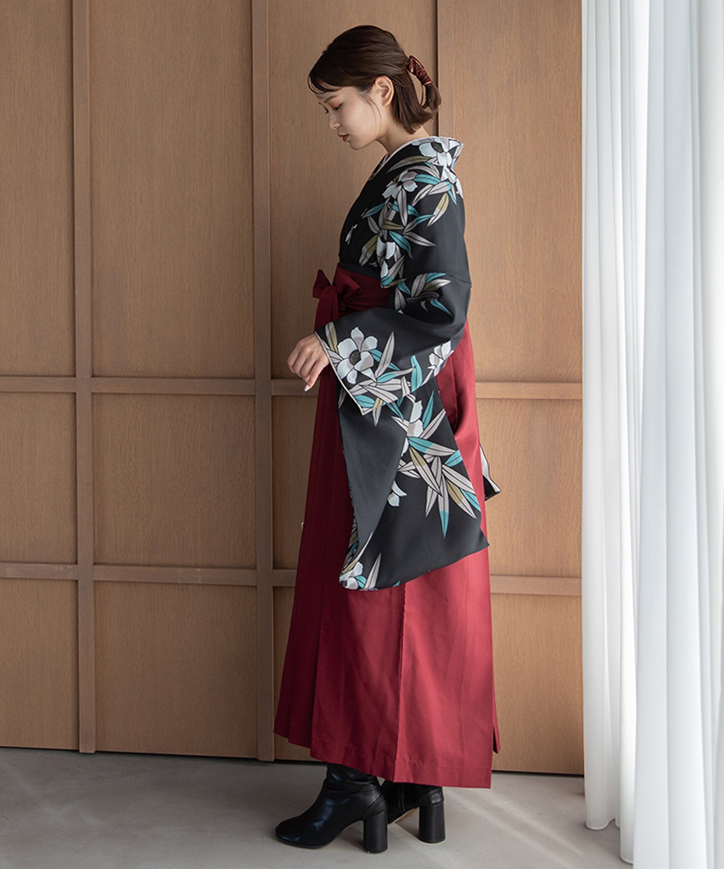 こだわり袴3点セット -grace original-ブラック系