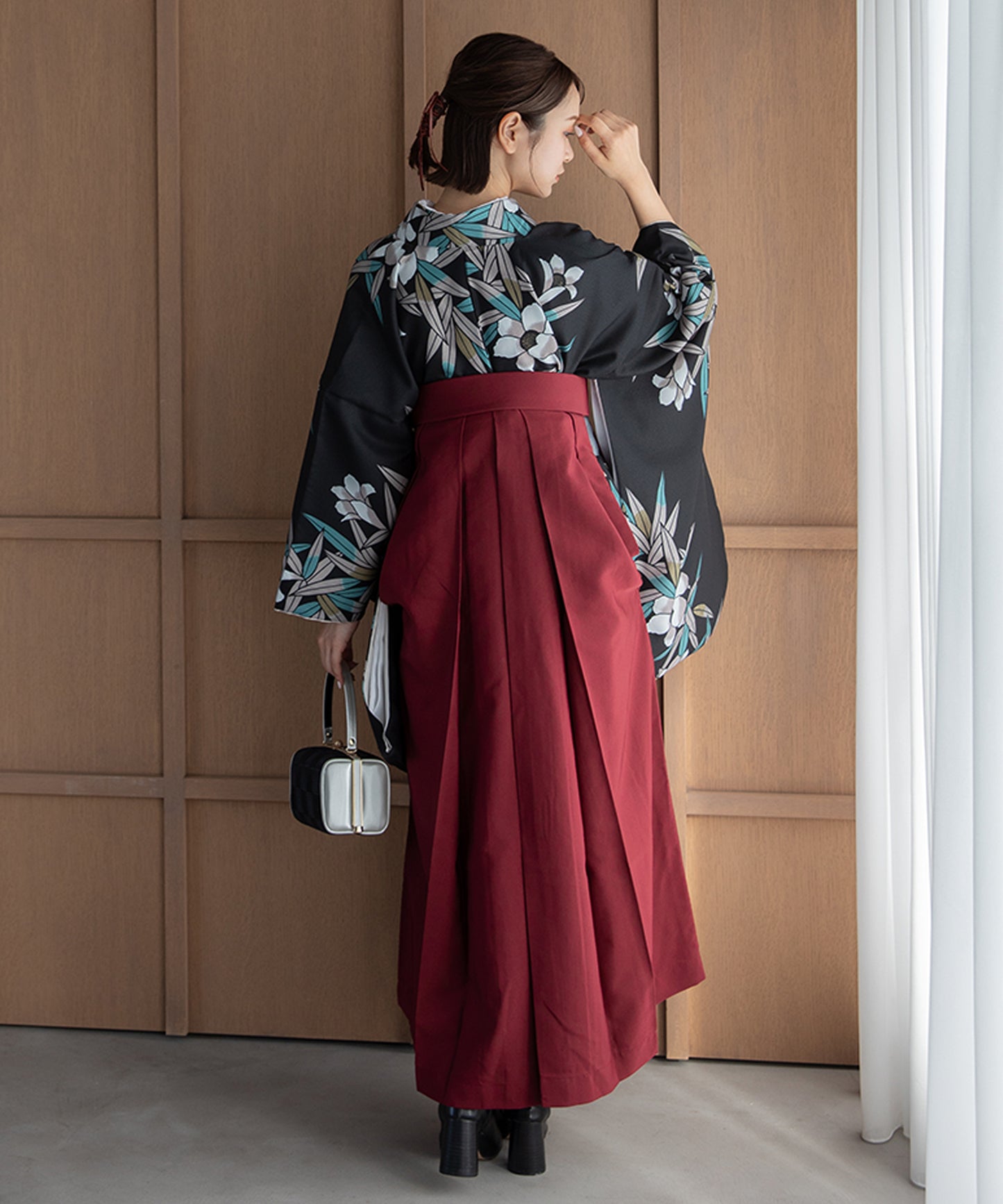 こだわり袴3点セット -grace original-ブラック系