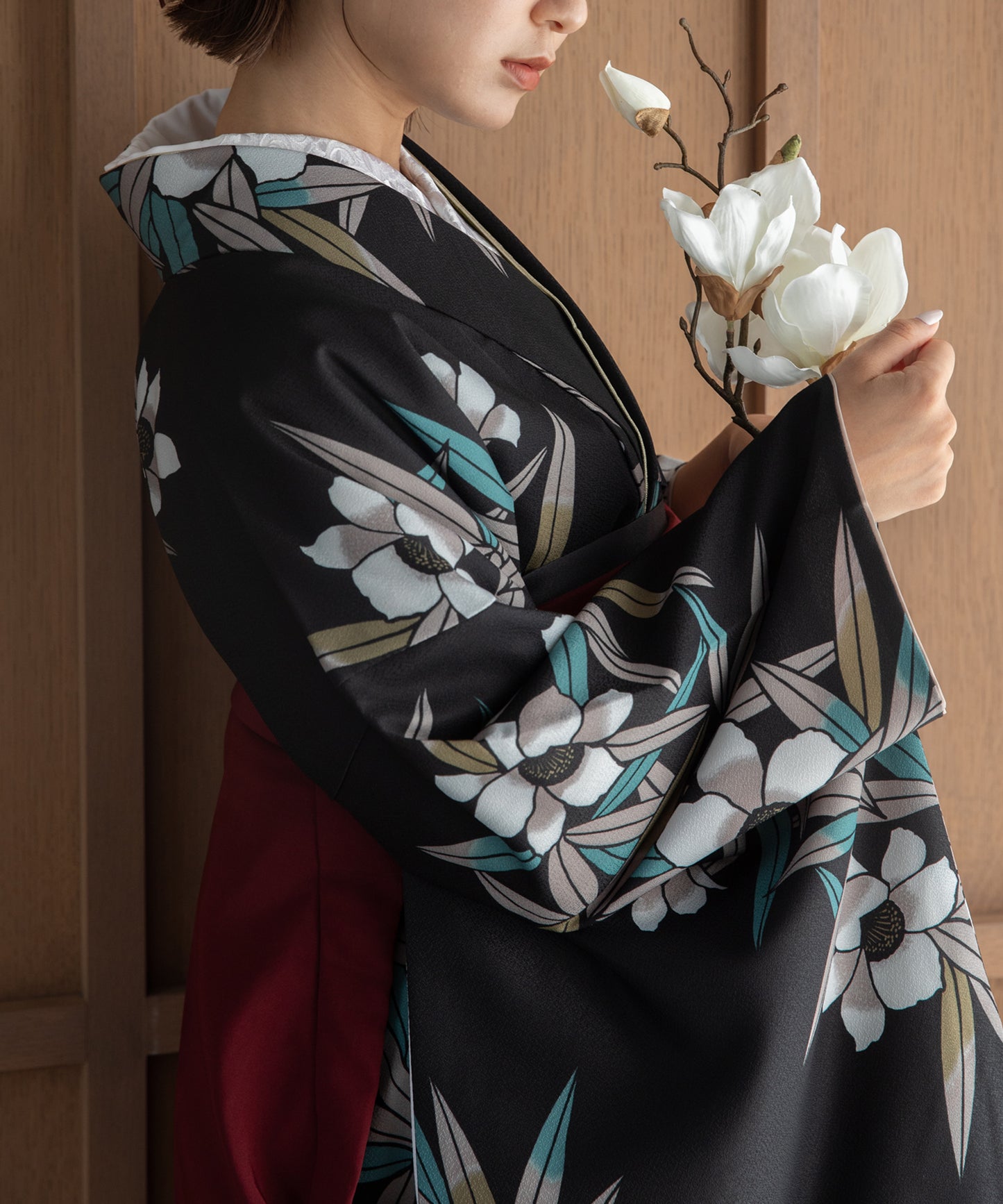 こだわり袴3点セット -grace original-ブラック系