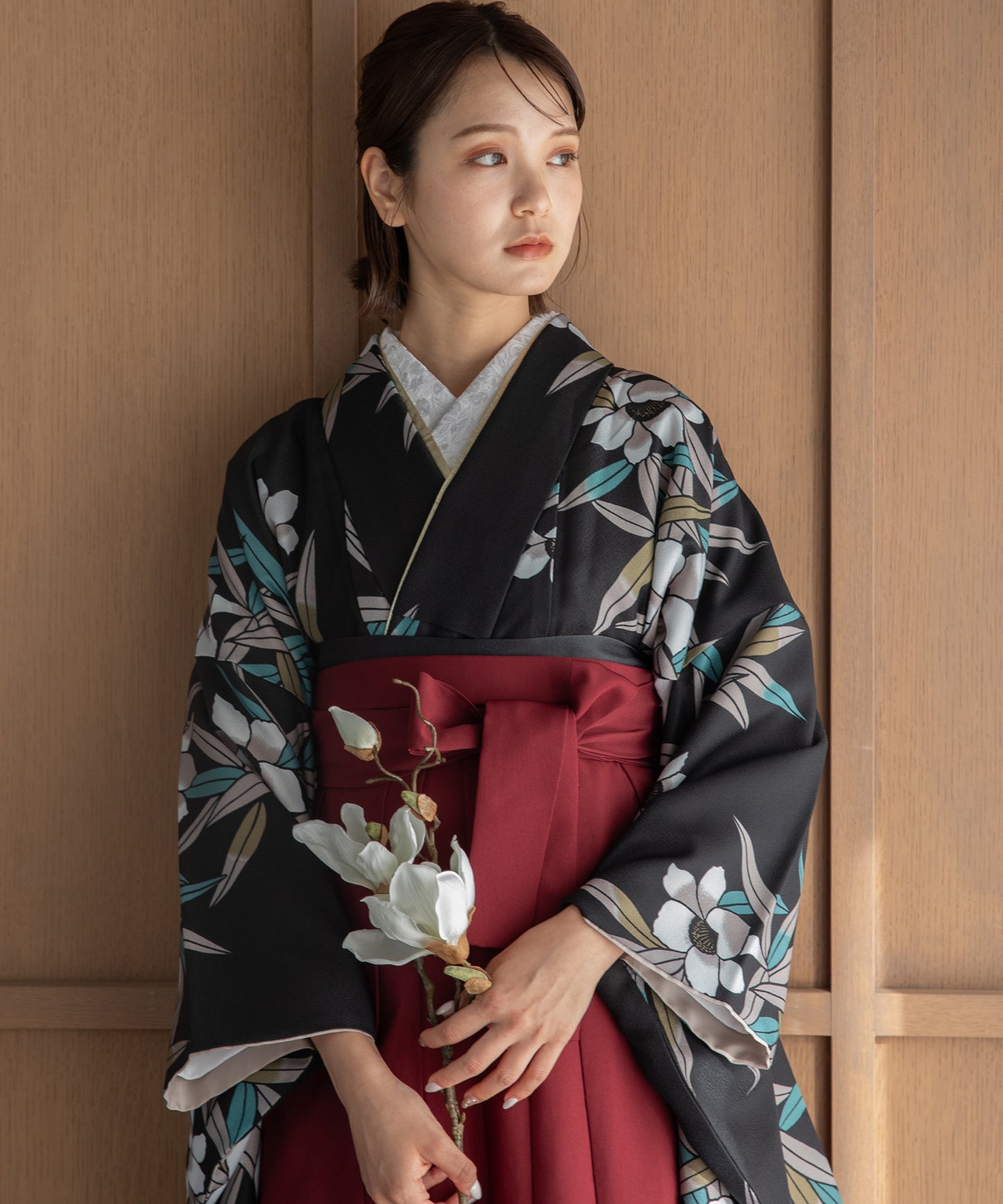 こだわり袴3点セット -grace original-ブラック系