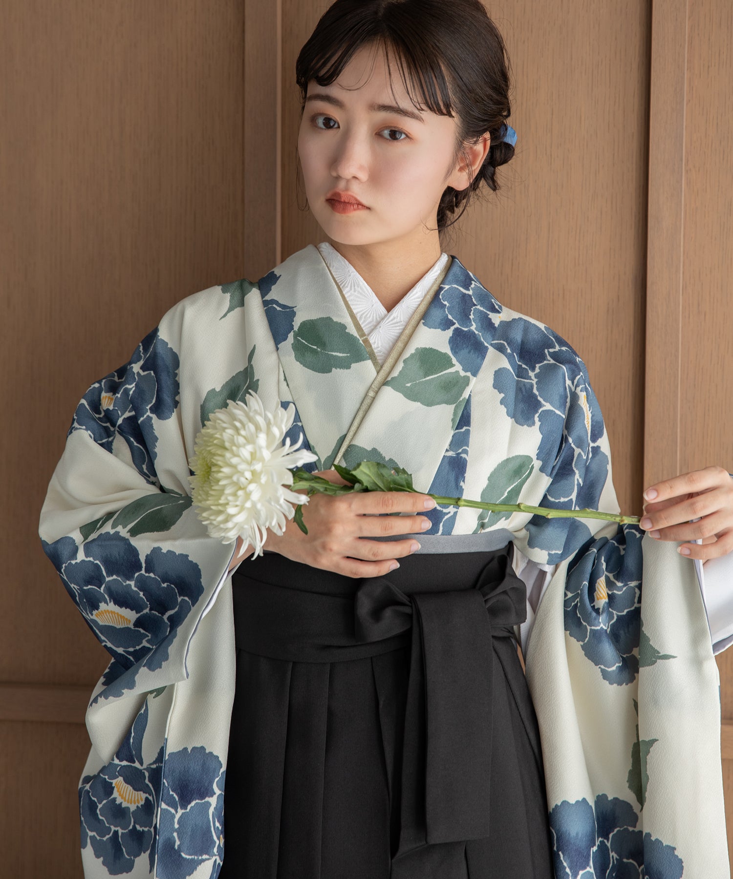 こだわり袴3点セット -grace original-ブルー系 – ゆかた館グレース