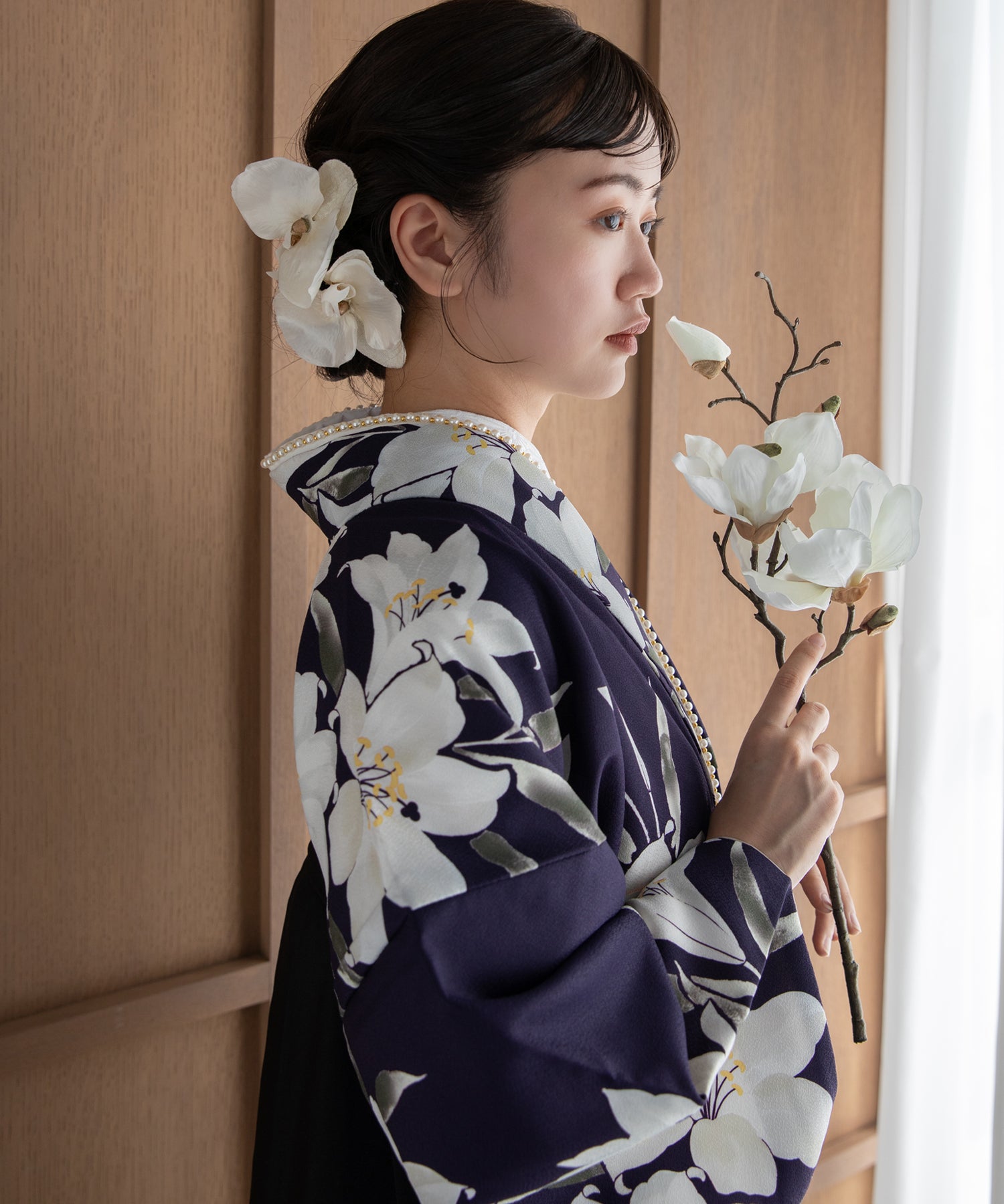 こだわり袴3点セット -grace original-パープル系 – ゆかた館グレース