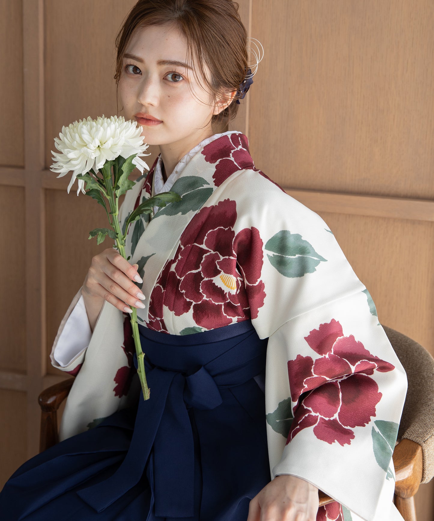 こだわり袴3点セット -grace original-レッド系