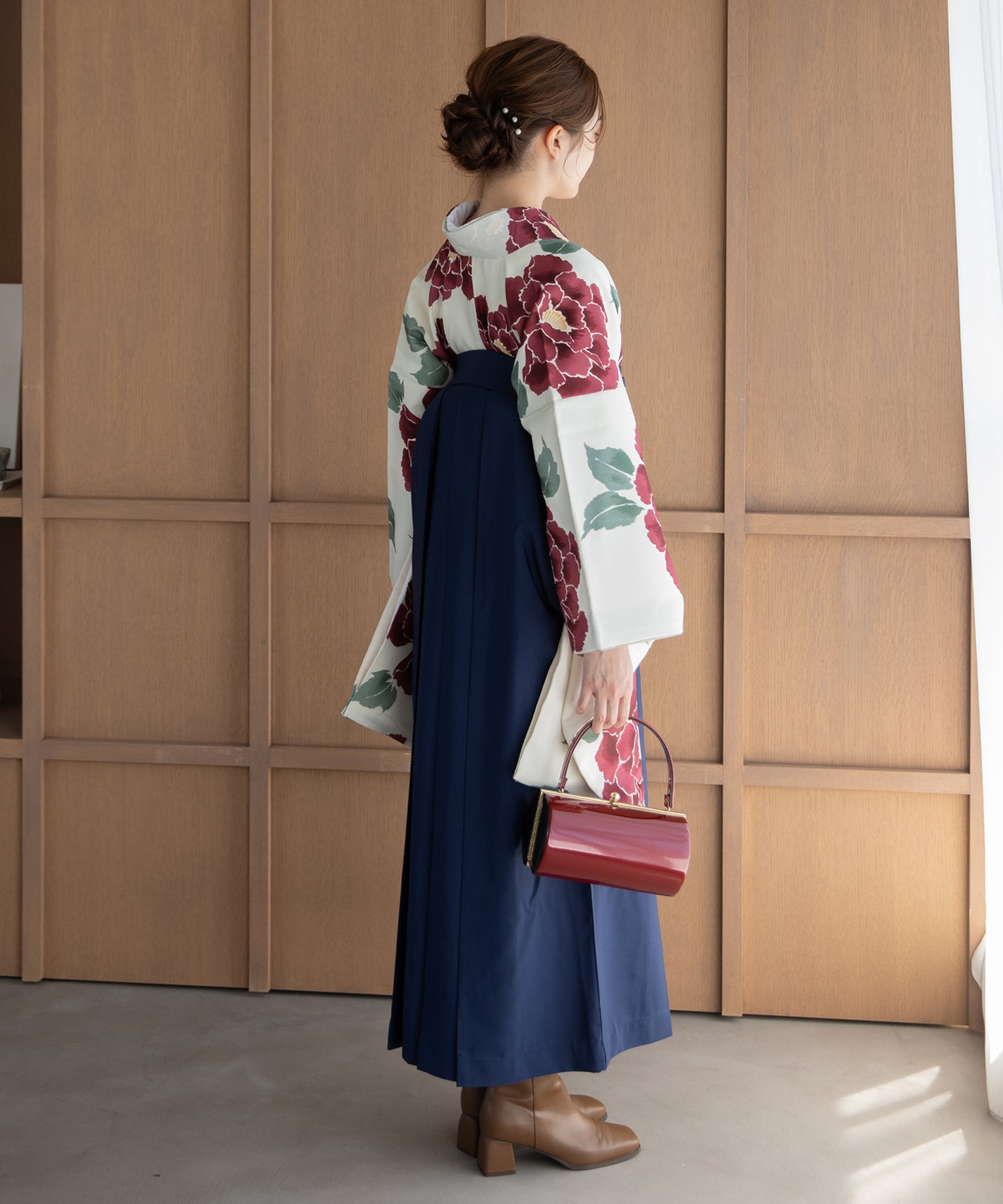 こだわり袴3点セット -grace original-レッド系