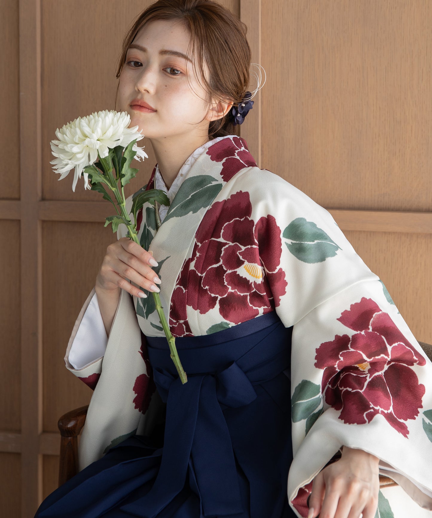 こだわり袴3点セット -grace original-レッド系