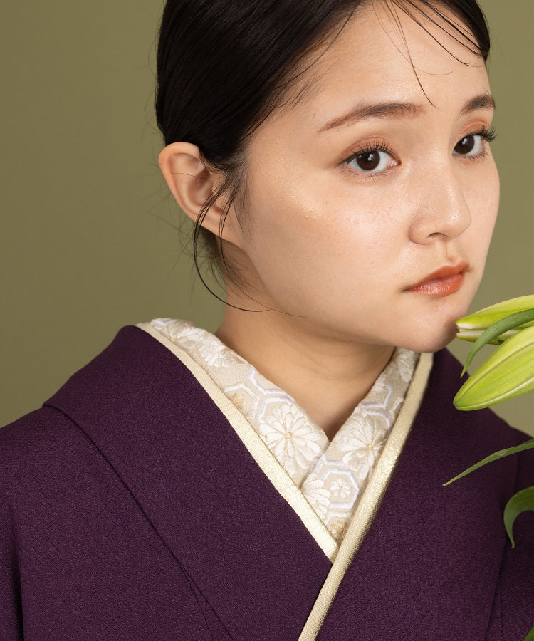 半衿 -菊に亀甲-