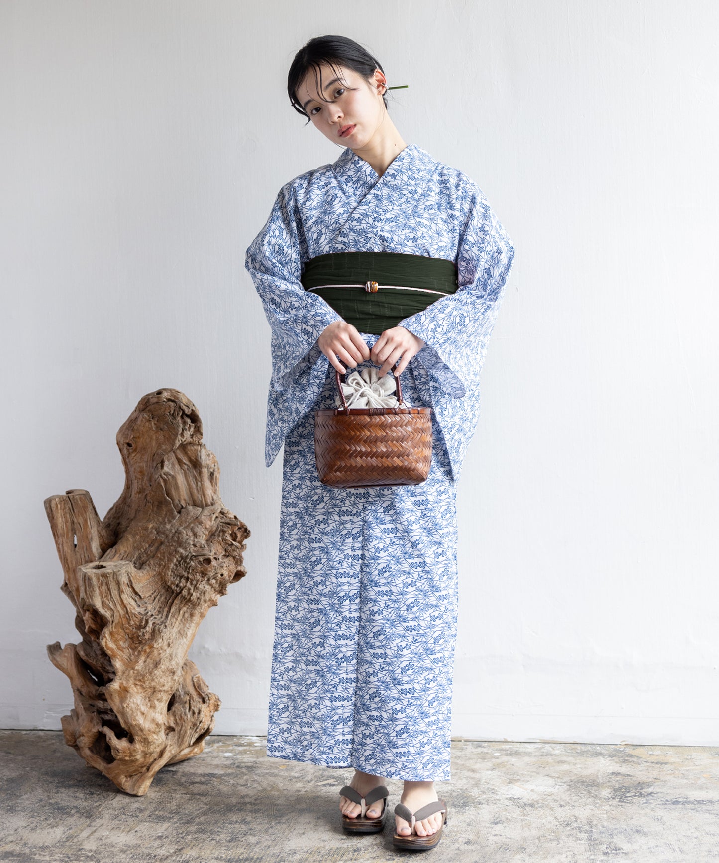 【二橋染工場】捺染こだわり浴衣2点セットby yukatakan grace