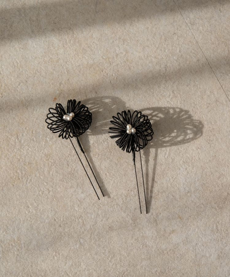 髪飾り 水引き 菊2本セット