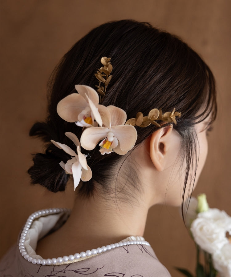 髪飾り 胡蝶蘭(小)5点セット