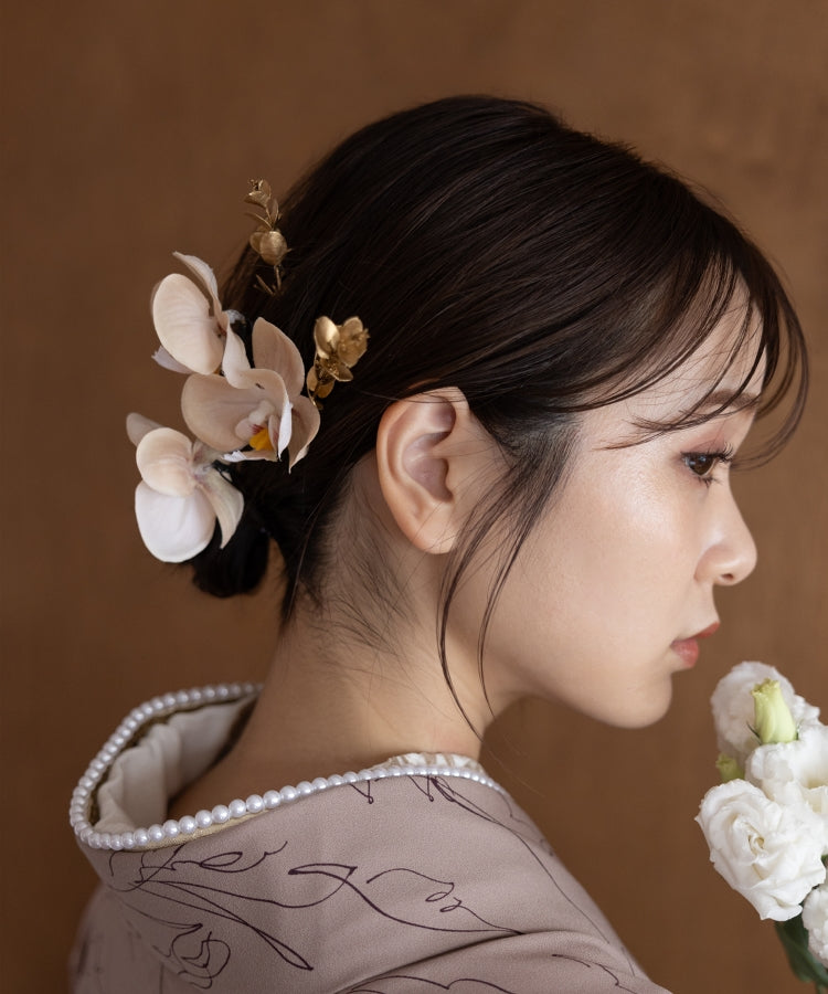 髪飾り 胡蝶蘭(小)5点セット
