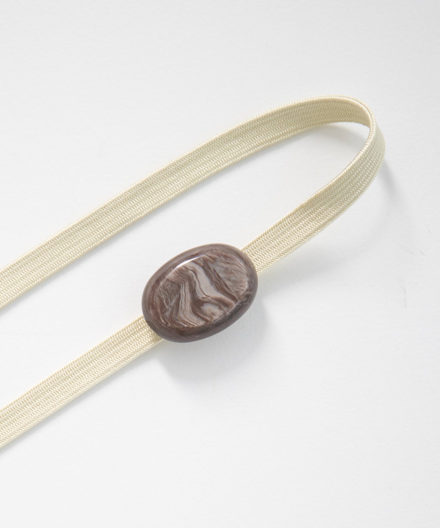 帯飾り white & brown