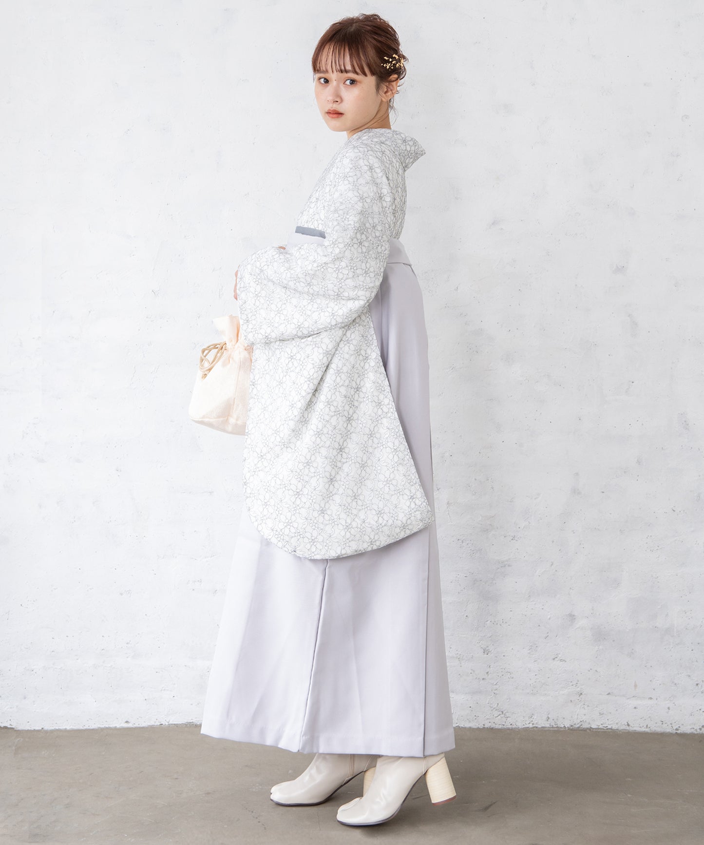 こだわり袴3点セット-レース-ホワイト系その他-