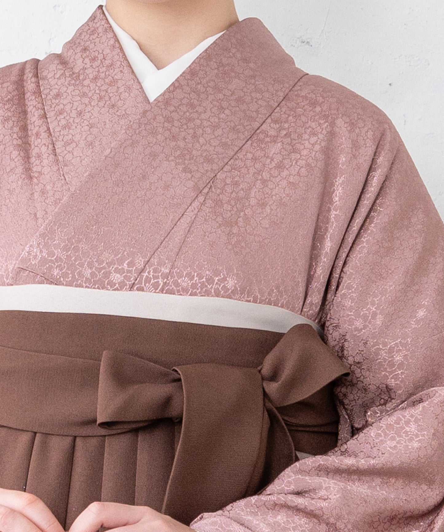こだわり袴3点セット-地紋シリーズ-ピンク