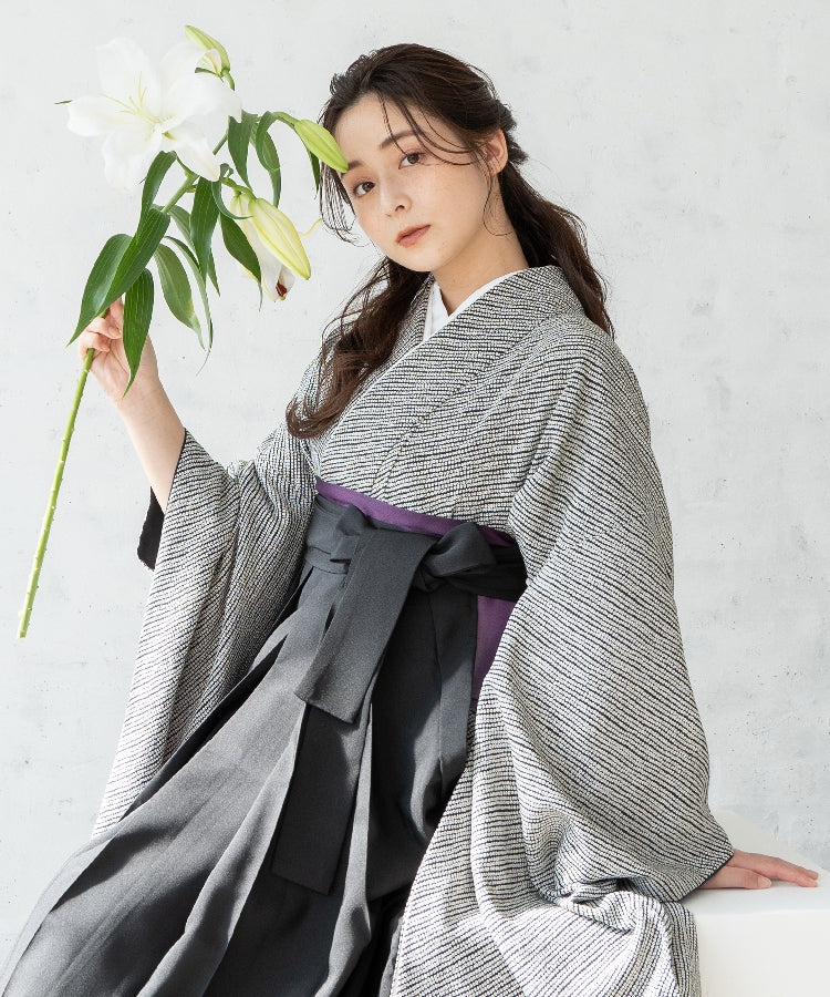 こだわり袴3点セット-江戸小紋-鹿の子