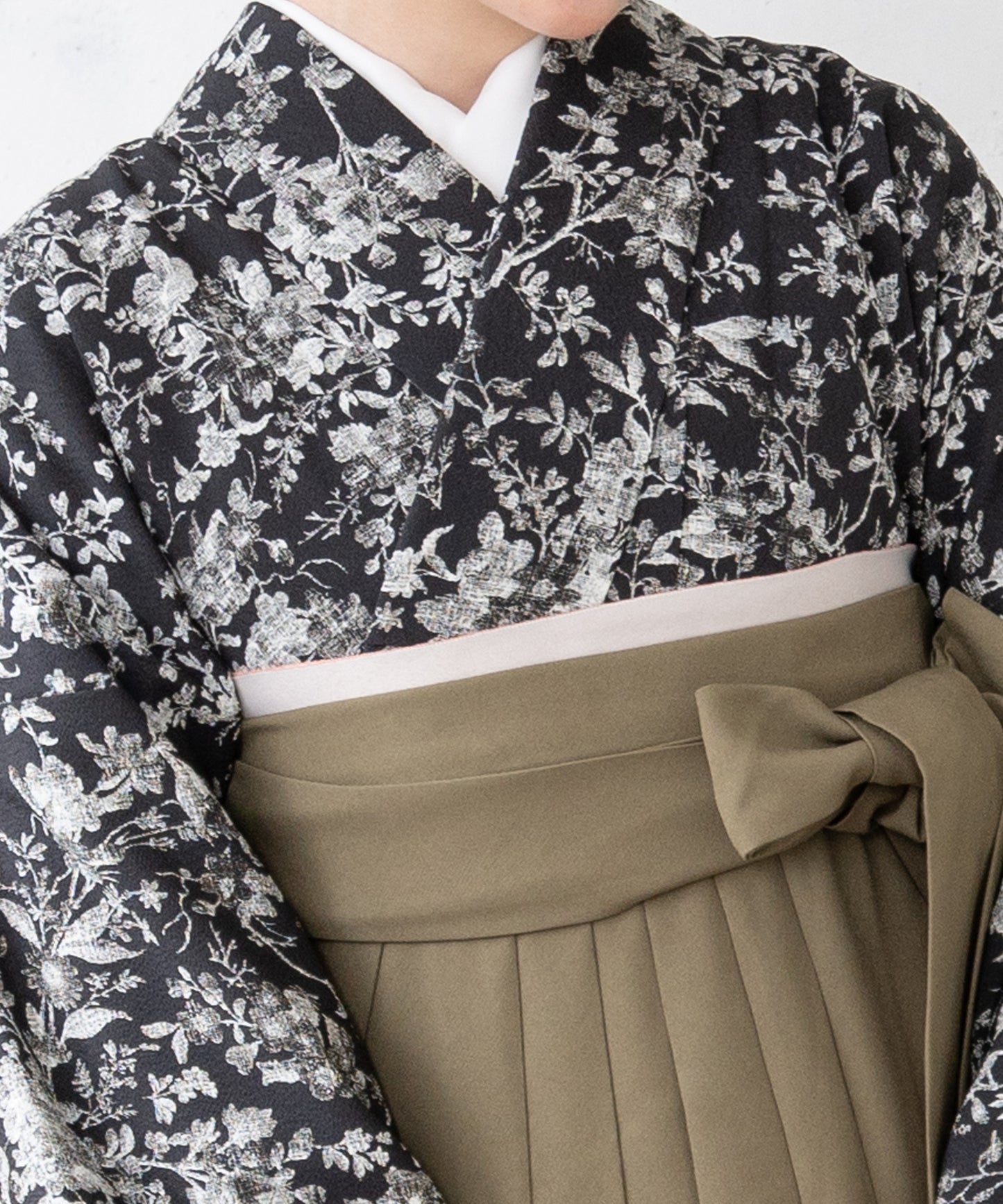 こだわり袴3点セット-江戸小紋-ブラック系その他