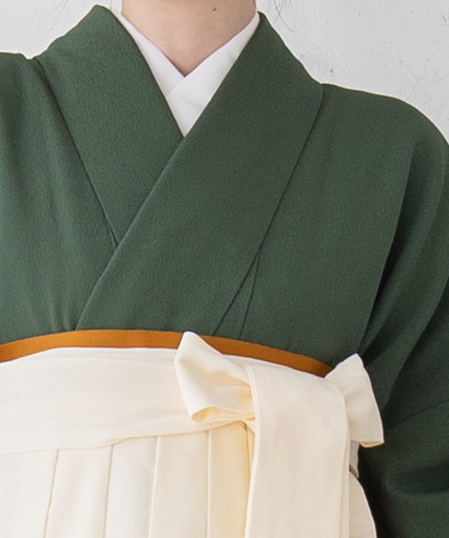 こだわり袴3点セット-ソリッドカラー-グリーン