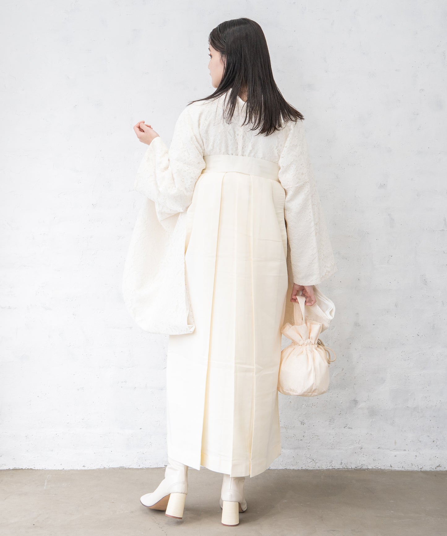 こだわり袴3点セット-レース-ホワイト-