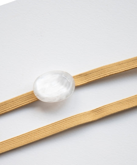 帯飾り white-a
