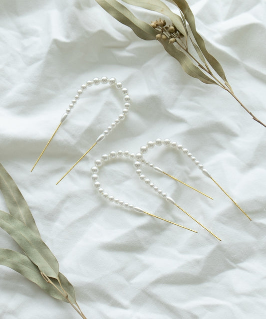 髪飾り パール【3本セット】