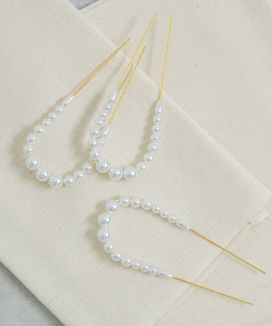髪飾り パール【3本セット】