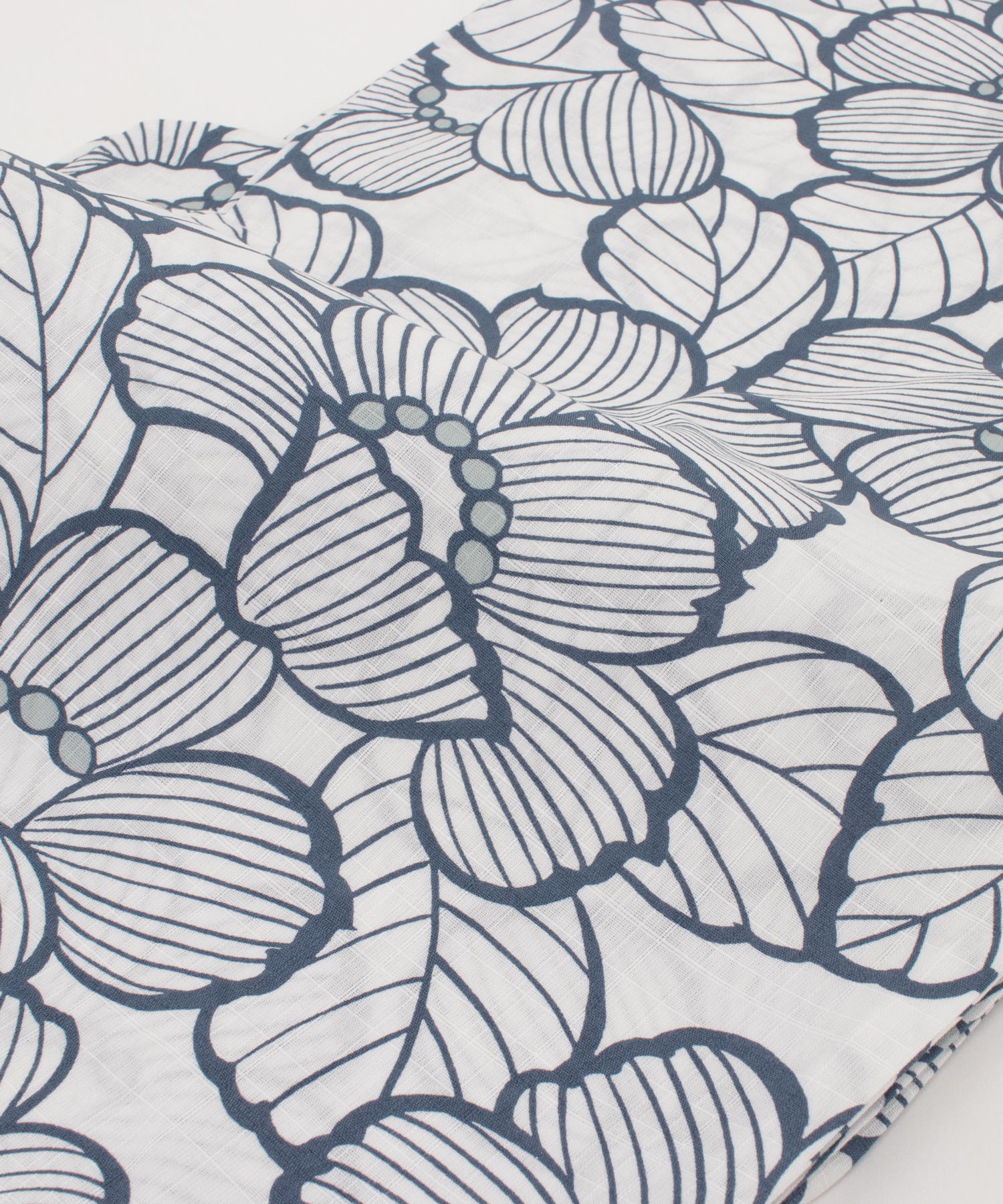 こだわり浴衣5点セット (浴衣/帯/下駄/腰紐/着付け冊子) 変わり織生地 ホワイト系 ブルー