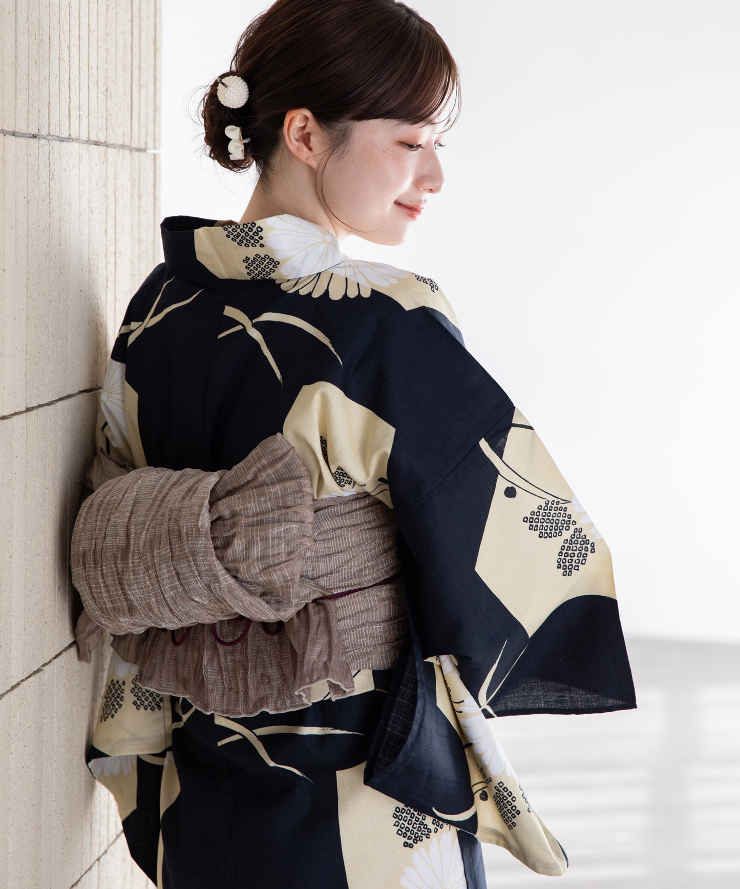☆ゆかた館グレース☆こだわり浴衣5点セット Mサイズ 古典花景 こだわり浴衣5点セット (浴衣/帯/下駄/腰紐/着付け冊子