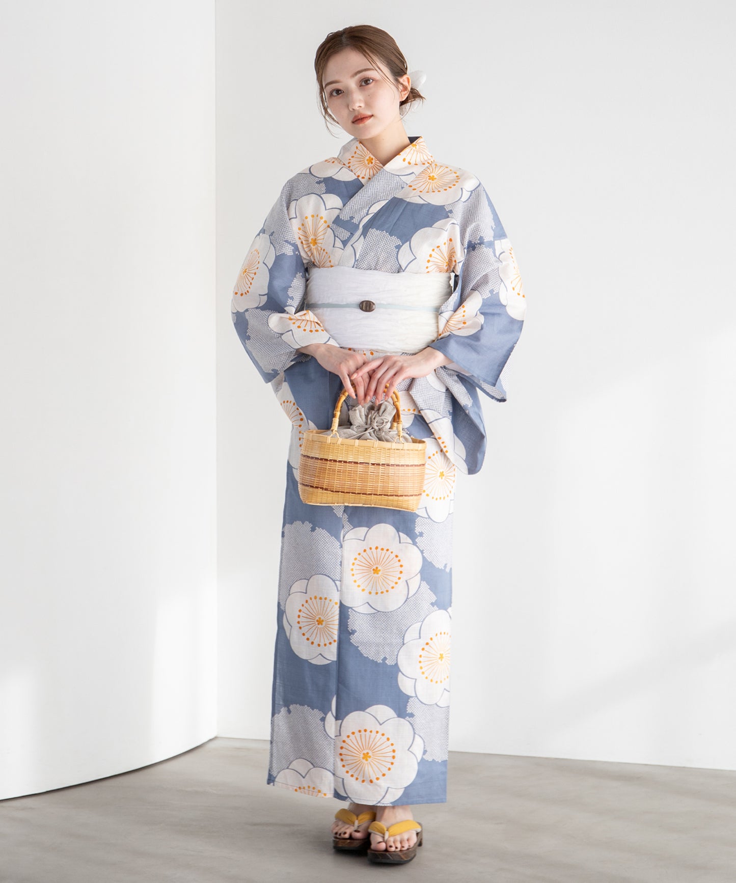 薄花の梅づくし こだわりセパレート浴衣5点セット (セパレート上・下