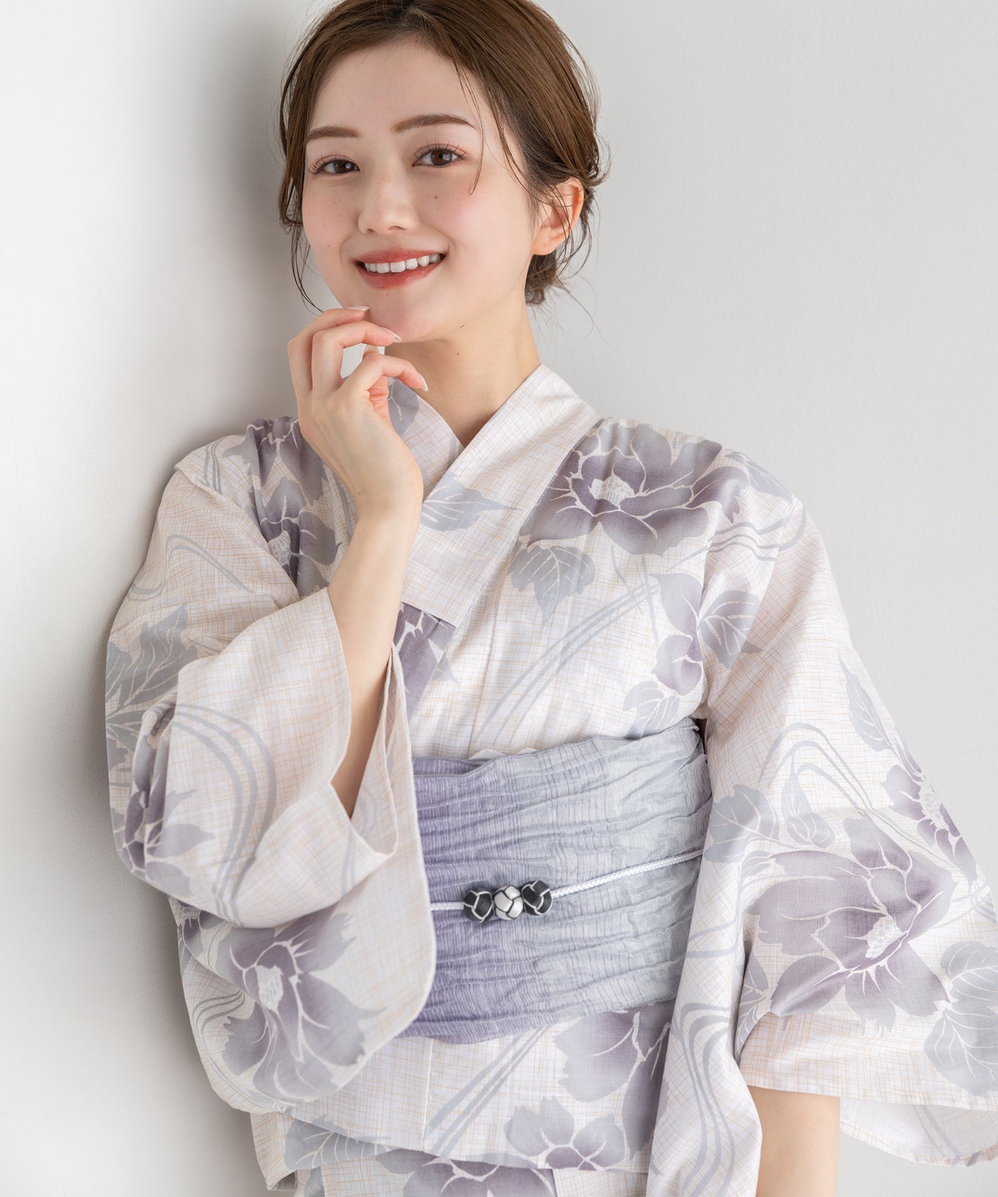 流水に淡涼花 こだわりセパレート浴衣５点セット (セパレート上・下/帯/下駄/着付け冊子)