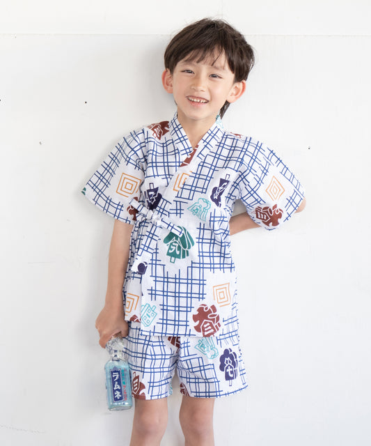 キッズ甚平 注染本染め国内和晒