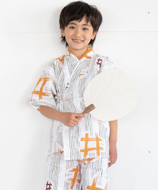 キッズ甚平 注染本染め国内和晒
