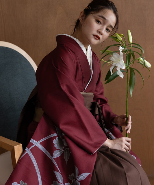 こだわり袴3点セット -grace original-レッド系その他2